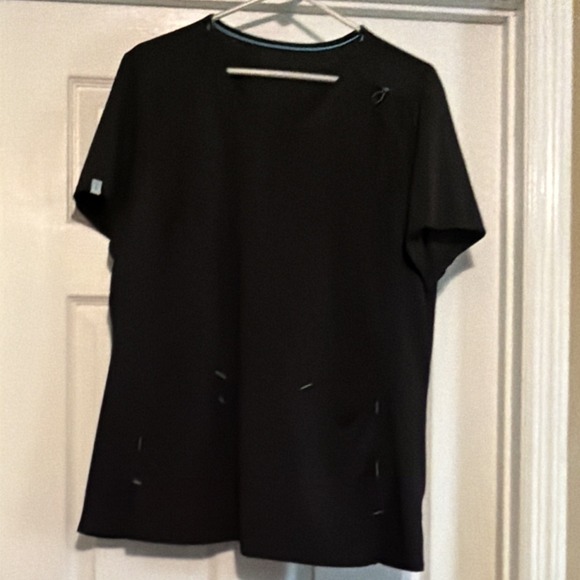 Scrubstar Tops - Scrubstar Women's Scrub Top Size 2XL, Black Solid V-Neck Short Sleeve